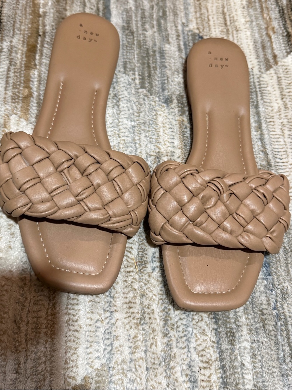 a new day Neutral Braided Slide Sandals